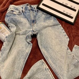 Abercrombie and Fitch light acid jeans